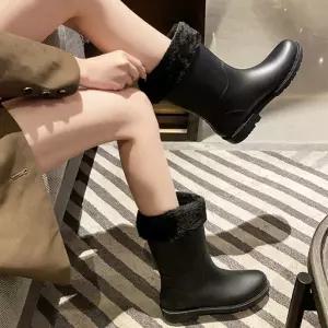 안감기모 여자 방한 장화 부츠