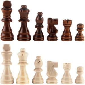 32 Pieses 나무 체스 표준 토너먼트 Staunton Wood Chessmen 8cm 킹 높이 조각 전용 보드 없음