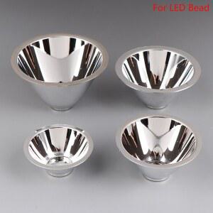 마운팅 플레이트 없는 LED 알루미늄 반사경 68mm, 집중 77mm, 1W 3W 컵, 비드용 56mm, 반사 87mm