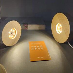 3D 크리스탈 볼 수지 유리 구용 8cm 스탠드 USB LED 조명 디스플레이 10cm 베이스 나무 전원 원형