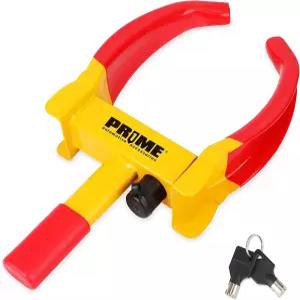 PR1ME 트레일러 휠 잠금 클램프 범용 조절 가능한 대형 타이어 방지 SUV 보트 ATV 오토바이 골프 카트용