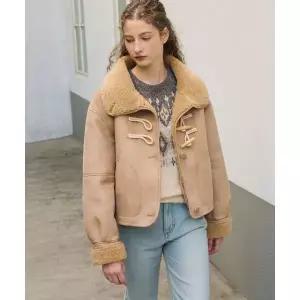 매장정품 DRAW FIT 드로우핏 DRAWFIT WOMEN 우드 버튼 오버핏 시어링 자켓 [BEIGE] DFWMJK4401BE 1367006