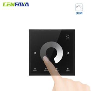 LED 벽 스위치 조광기 컨트롤러 DC12V 벽걸이형 COB 스트립용 패널 유리 터치 커버 단색 5050 24V