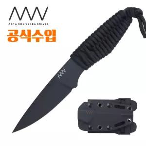 ANV 액타 논 베르바 체코 공식수입정품 P100 세라코트 블랙 파라코드 블랙 픽스드 블레이드 나이프 대거 단도 전술