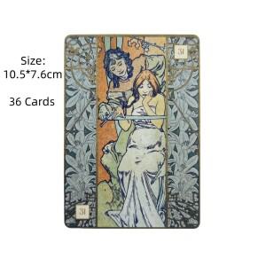 Alfons Maria Mucha 오라클 카드 운세 데크 영어 비전 에디션 타로 파티 게임