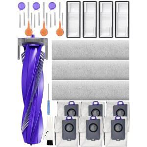 [미국배송] 나르왈 플로우 로봇 청소기용 이비 22개 액세서리 키트 플로우와 호환되는 교체 세트: 트랙 걸레 패드 3개 메인 브러시 1개 사이드 8개 헤파 필터 4개 먼지 봉투 6개 청소 1개