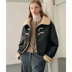 매장정품 DRAW FIT 드로우핏 DRAWFIT WOMEN 우드 버튼 오버핏 시어링 자켓 [BLACK] DFWMJK4401BK 1366979