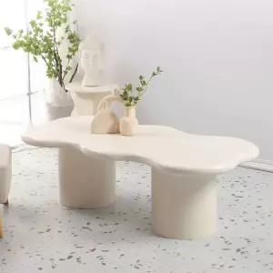 물결 테이블 비정형 타원형 웨이브 거실 카페 디자인 협탁