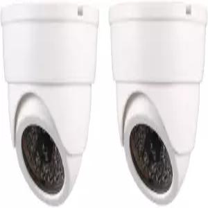 가정용 실외용 빨간색 LED 경고등이 깜박이는 UX셀 가짜 카메라 더미 돔 CCTV 실내 흰색 2pcs