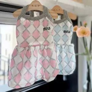 [반려] 체크 원피스 핑크 여름 1P 리본 강아지 2XL 민소매