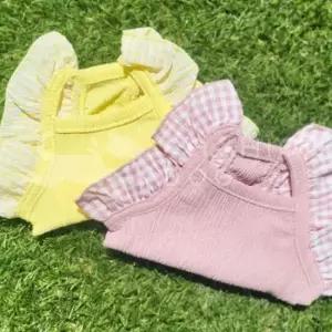 [반려] 플리츠 여름 애견 티셔츠 크롭 프릴옷 1P 강아지 2XL