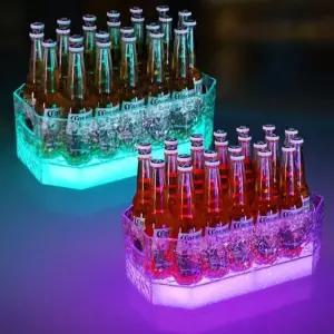 대형 아이스버킷 조명 얼음 맥주 바스켓 트레이 쿨러 양동이 칠러 얼음통 와인 샴페인