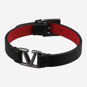 [발렌티노]6S 8Y2J0M67 TCZ 0SM V로고 시그니처 레더 스트랩 팔찌