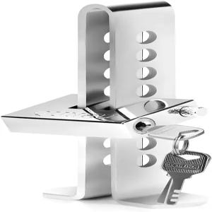 자동 방지 자동차 브레이크 클러치 잠금 안전 도구 스테인리스 스틸 보호 3개의 키가 있는 스로틀 페달