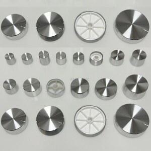 1pc 직경 13 40MM 알루미늄 손잡이 6MM 널링 샤프트 전위차계 DAC CD AMP 실버 색상