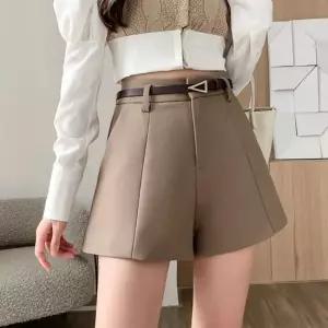 핀턱 슬렉스 반바지 숏팬츠 벨트포함