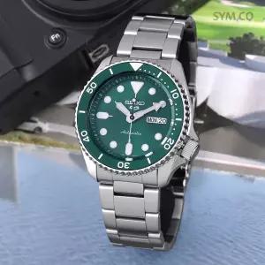 세이코5 SRPD61K1 오토매틱 다이버워치 그린 실버 데이데이트 남자 메탈 시계 d4