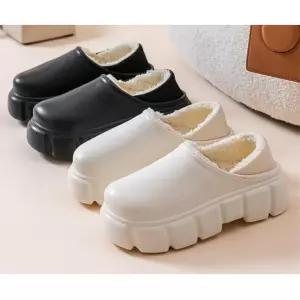 한파 겨울슬리퍼 털실내화 슬립온 키높이 출퇴근 쿠션좋은