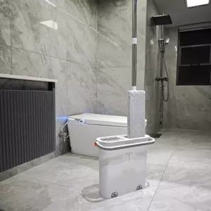 슬림형 노터치밀대걸레 자동세척 극세사 청소도구 간편휴대