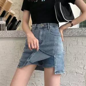 여성 데님 치마바지 미니스커트 트임 청치마 여친룩