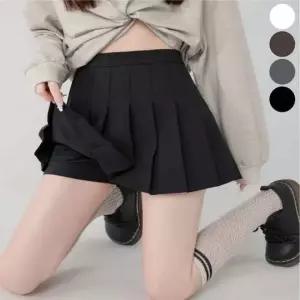 짧은 페이크 미니스커트 테니스 치마 속바지 일체형