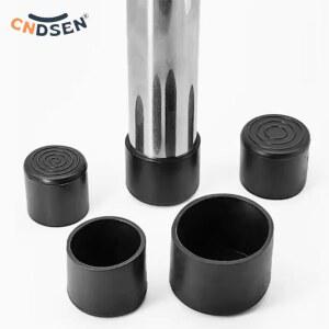 검은 색 미끄럼 방지 바닥 보호대 테이블 의자 다리 팁 캡 가구 소음 엔드 커버 감소