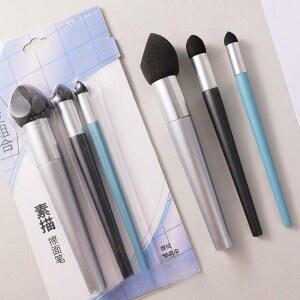 3pc 회색 펜 스케치 지우개 종이 문지름 얼룩 도구 하이라이트 그리기 작은