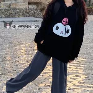 여성테마의류 기모 도톰 맨투맨 소프트 큐티 캐릭터 루즈 상의 심쿵직구