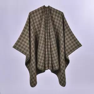 여성망토 빈티지 패션 투톤 숄 매치 체크 케이프 코트 머플러 심쿵직구