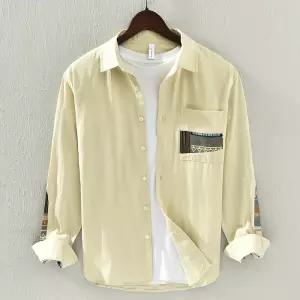 남자셔츠 봄가을 일본계 아우터 신상 패션 긴팔 셔츠 상의 남자 순면 캐주얼 트렌드 루즈핏 심쿵마켓