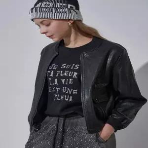 [르니앤맥코이]페이크 레더 시보리 블루종 집업 점퍼 MM04JP001HJY