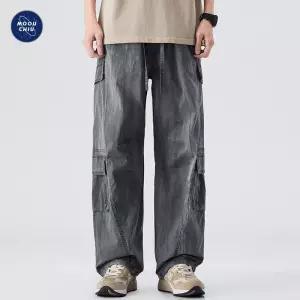 남성바지 봄 더티핏 빈티지 멀티포켓 캐주얼 팬츠 일자 슬랙스 심쿵직구