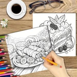 1개 미술 색칠하기 책 22페이지 색칠하기 책 생일 파티를 위한 선물 스트레스 해소 시간 킬링 그래피티 그