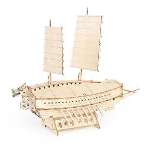 DIY 나무 모형 조립 키트 미니 통제영 거북선 YB003