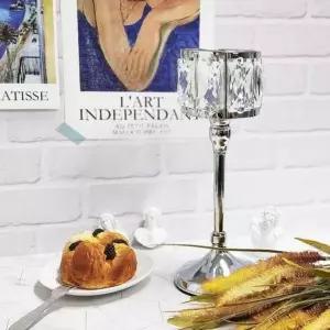 M 캔들홀더 실버 빈티지촛대 빈티지소품 크리스탈 촛