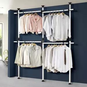 옷행거 4단 고정식 4004호 행거옷걸이 조립식 벽행거