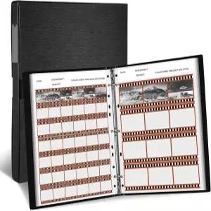 페이피야 필름 네거티브 보관함 세트 산성 프리 프로텍터 3 링 슬리브 바인더 50개 페이지 프레서버 120개