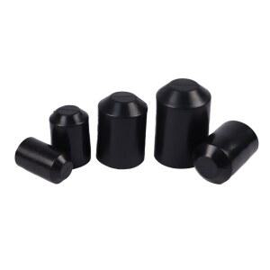 10개입 따뜻한 수축형 엔드 캡 열수축 블랙 케이블 씰링 보호용 전기 장비