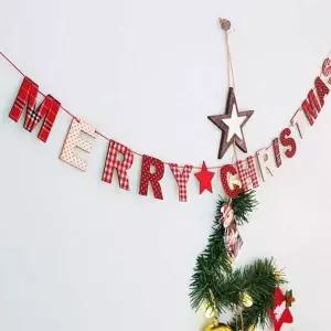 소 크리스마스리스 장식 글자우드가랜드 크리스마스