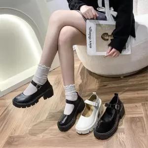 청키로퍼 키높이 발편한구두 여성 통굽펌프스 메리제인슈즈