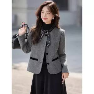 여성자켓 가을 숏기장 스타일리쉬한 패션 스카프 자켓 상의 트렌드 심쿵해외구매