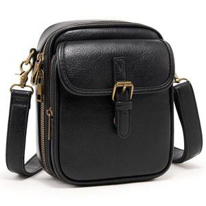 여성 남성용 소형 메신저백 가죽 크로스바디 백, 카드 슬롯이 있는 빈티지 숄더 지갑