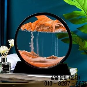 3D 모래시계 퀵샌드 아트 그림   원형 유리 심해 풍경 움직이는 공예 흐르는 사무실 및 가정 장식용