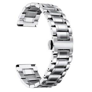 [미국배송] 빈룬 스테인리스 스틸 시계 밴드 12MM-24MM 범용 금속 교체 스트랩 스마트워치 팔찌 링크 스트레이트 및 커브드 엔드 남성 여성 6가지 색상(실버 14MM)