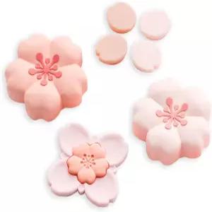 긱셰어 사쿠라 크로스 D패드 버튼 캡 엄지 그립 세트 스위치 2 ABXY 키 스티커 커버 체리 핑크