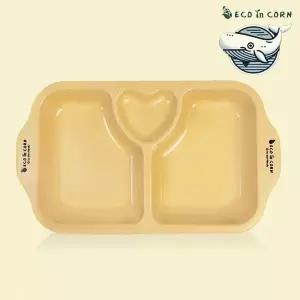 [하프클럽/브이와이]간식 옥수수플레이트 사용 편리한 용 나무 식판