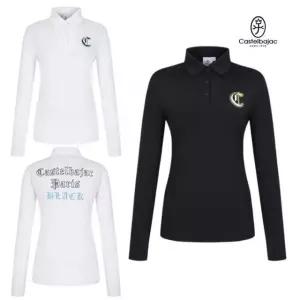 까스텔바작 골프 여성 여름 냉감 긴팔 레터링 카라 티셔츠 BG-EMTL802