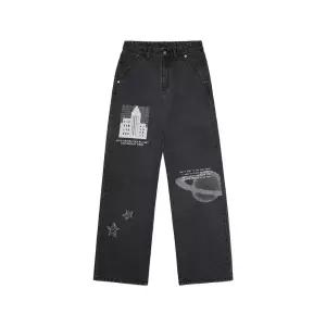 키르시 KIRSH 두들 체리 플래닛 데님 팬츠 블랙 J31C2DDP01BKA