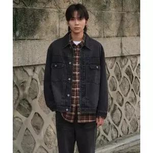 [디엠스]체인 트윌 데님자켓 셋업 블랙 오버핏 DDJXZ07OSB_P420354301