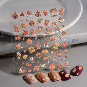 [골드스마일]느낌상점 카피바라 젤 네일스티커 페디큐어 손톱